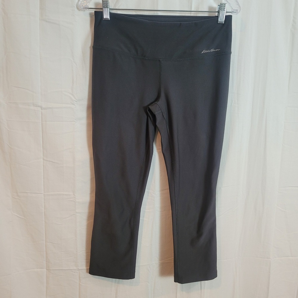 Eddie Bauer Motion Womens Gray Cropped Athletic Leggings Size S Small Yoga Pants
